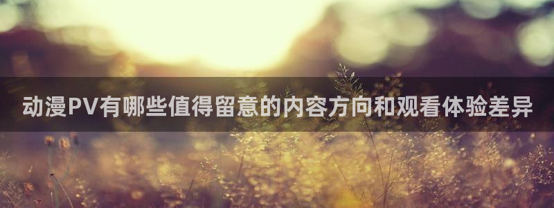 在线观看 里番动漫：动漫PV有哪些值得留意的内容方向和观看体验差异配图