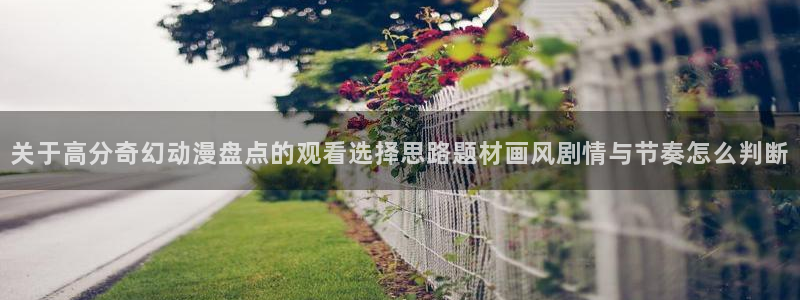 里番去修动漫在线观看：关于高分奇幻动漫盘点的观看选择思路题材画风剧情与节奏怎么判断配图